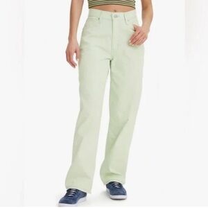 NEW Levis 94 Baggy Dad Jeans High Rise Vintage Green Corduroy Womens 27